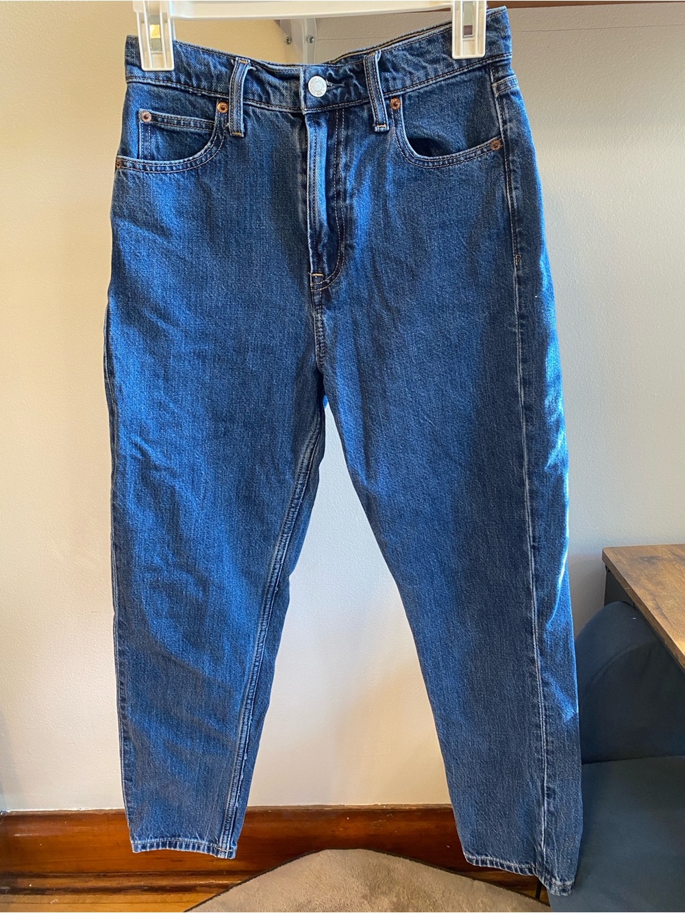 GAP Women's Dark Blue Straight-Leg Jeans